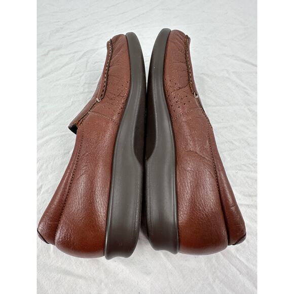 SAS Womens Comfort Shoes Size 8 Twin Slip On Loafers Brown Casual Classic - Picture 8 of 11